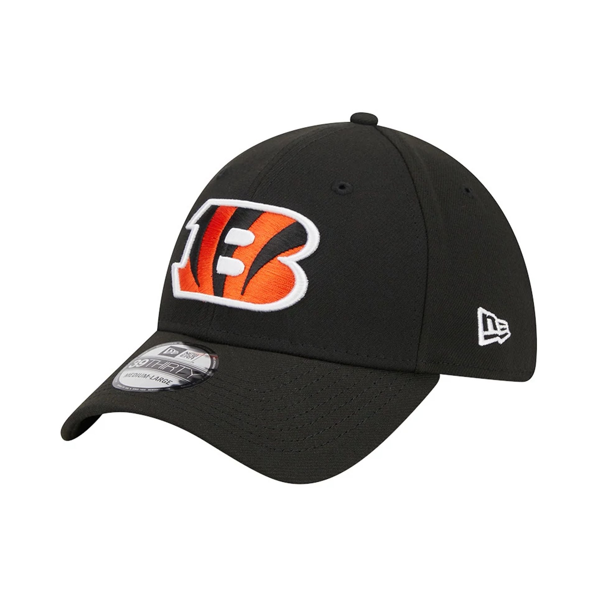 This is a Cincinnati Bengals NFL Team Logo Black 39THIRTY Stretch Fit Cap 2