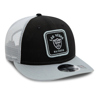 This is a Las Vegas Raiders NFL Patch Black Low Profile 9FIFTY Snapback Cap 3