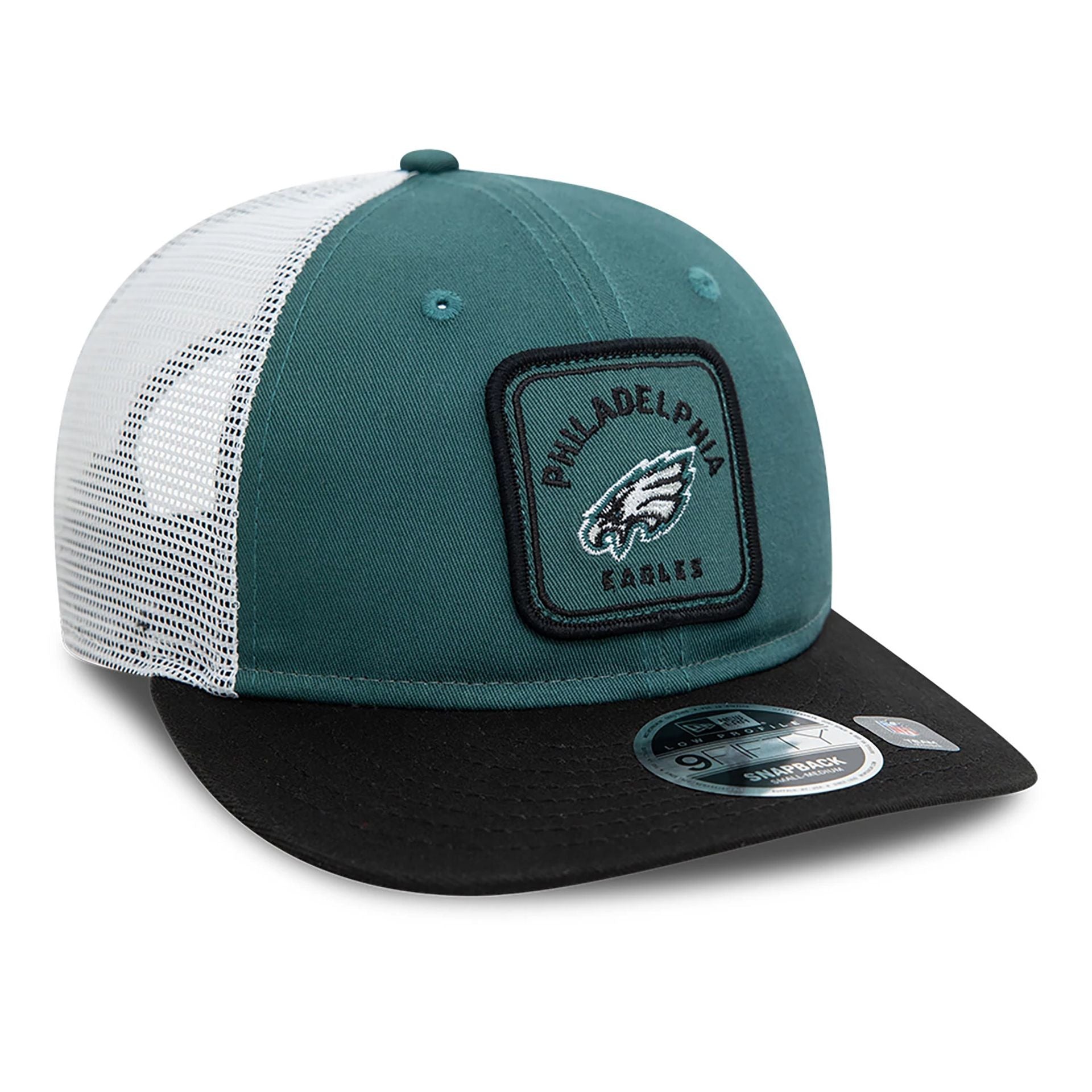 This is a Philadelphia Eagles NFL Patch Dark Green Low Profile 9FIFTY Snapback Cap 3