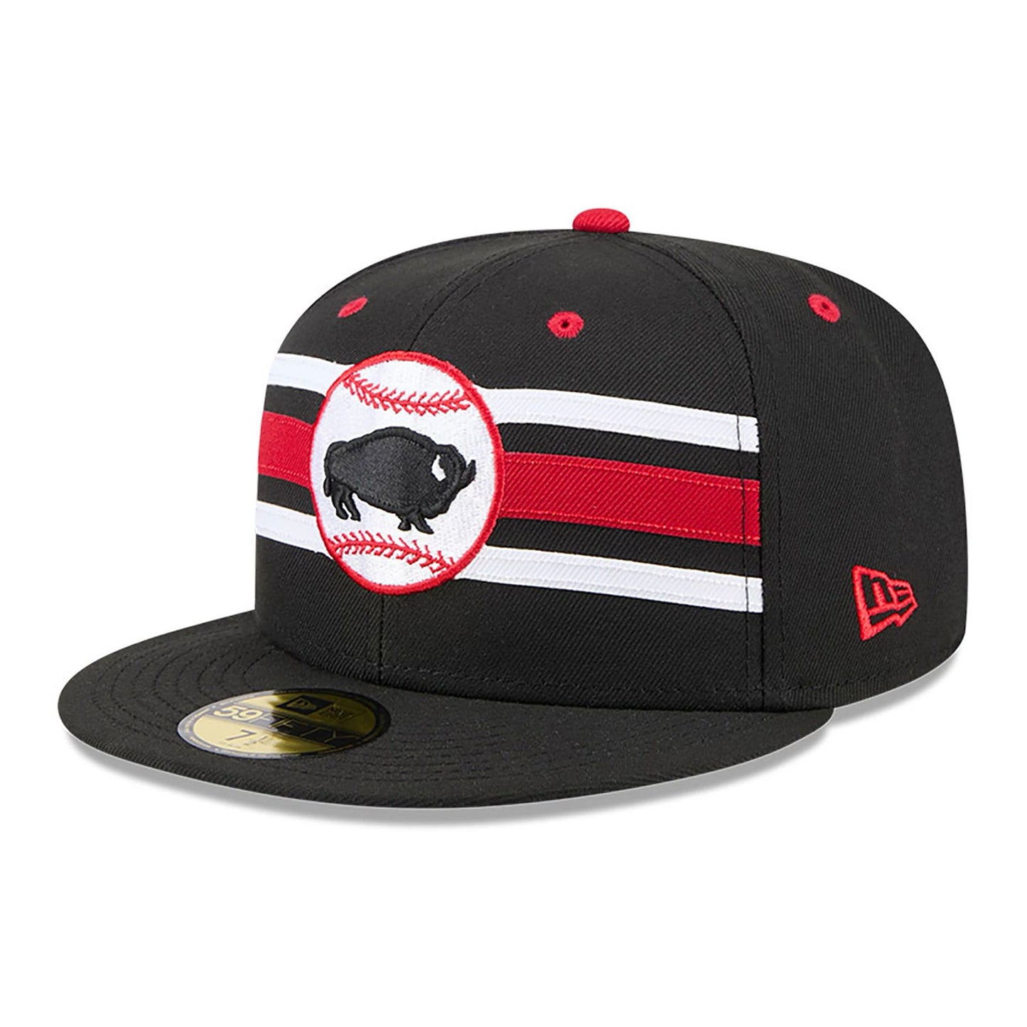 This is a Buffalo Bisons MiLB Theme Night Blue 59FIFTY Fitted Cap 1