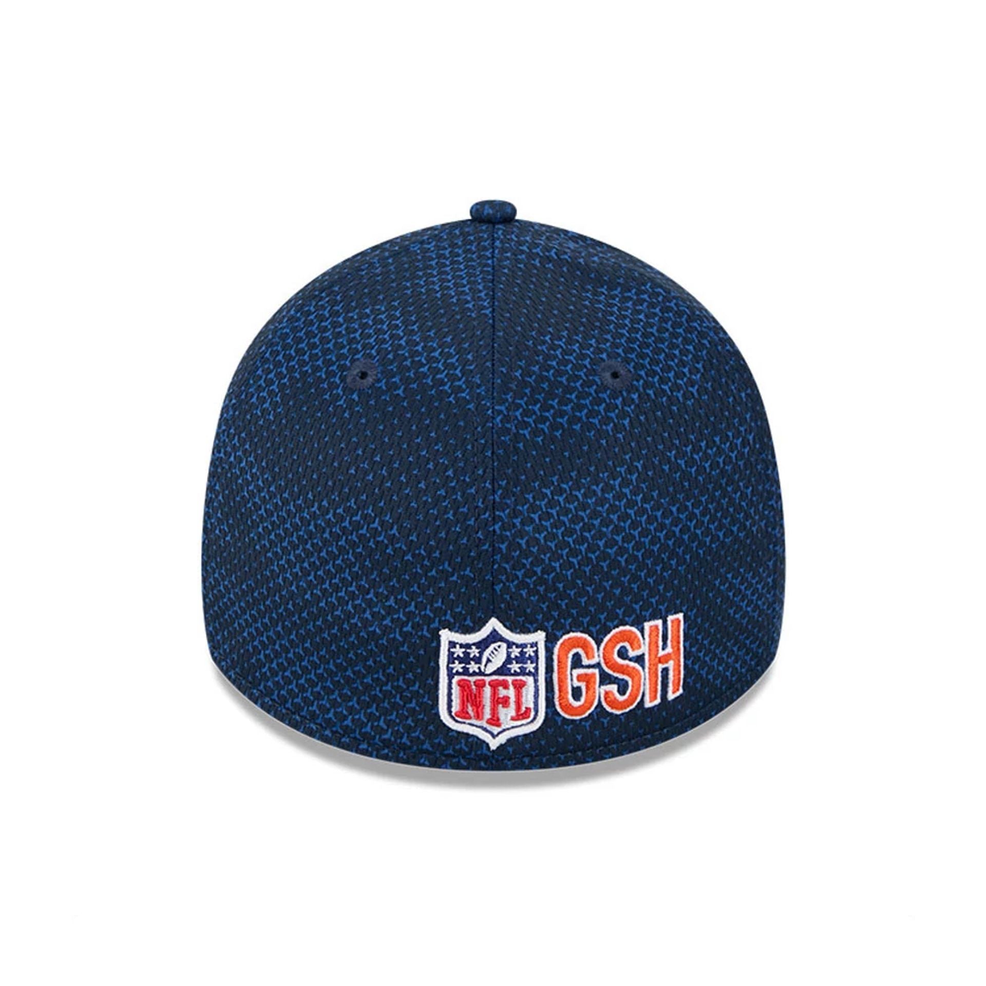 This is a Chicago Bears NFL Sideline 2024 Navy 39THIRTY Stretch Fit Adjustable Cap 2