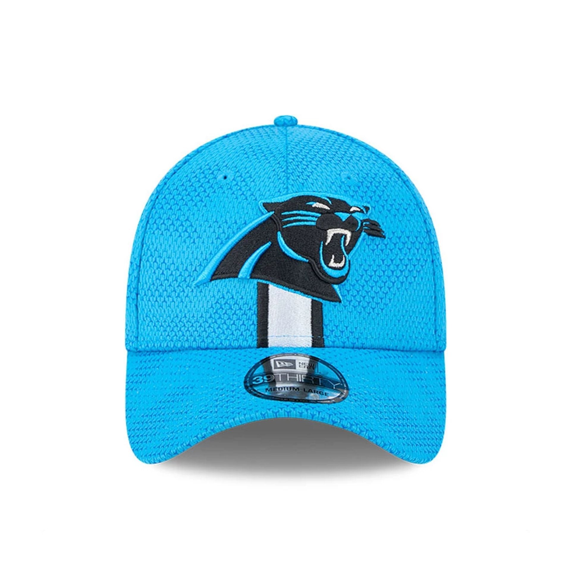 This is a Carolina Panthers NFL Sideline 2024 Blue 39THIRTY Stretch Fit Adjustable Cap 2