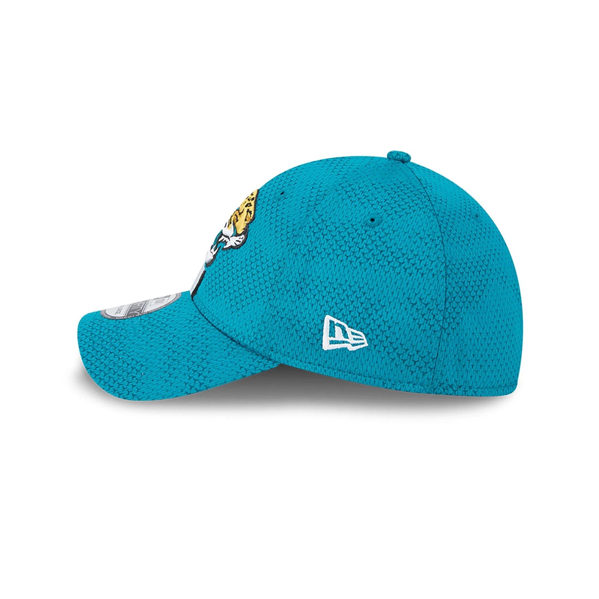 This is a Jacksonville Jaguars NFL Sideline 2024 Turquoise 39THIRTY Stretch Fit Cap 7