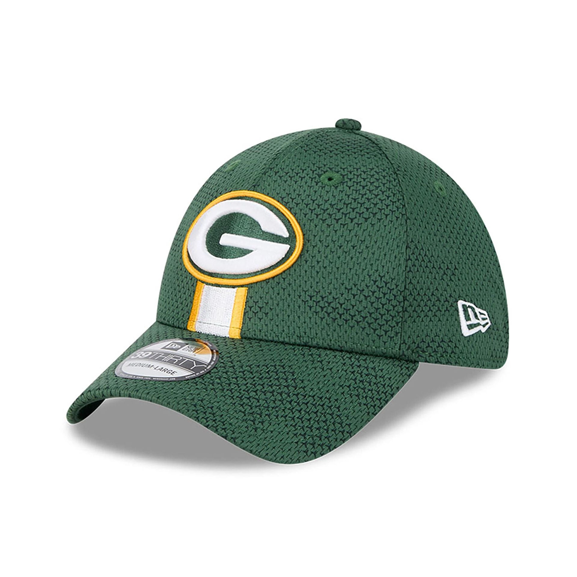 This is a Green Bay Packers NFL Sideline 2024 Dark Green 39THIRTY Stretch Fit Cap 3