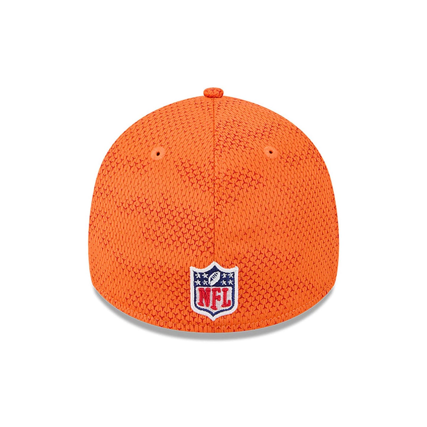 This is a Denver Broncos NFL Sideline 2024 Orange 39THIRTY Stretch Fit Cap 5