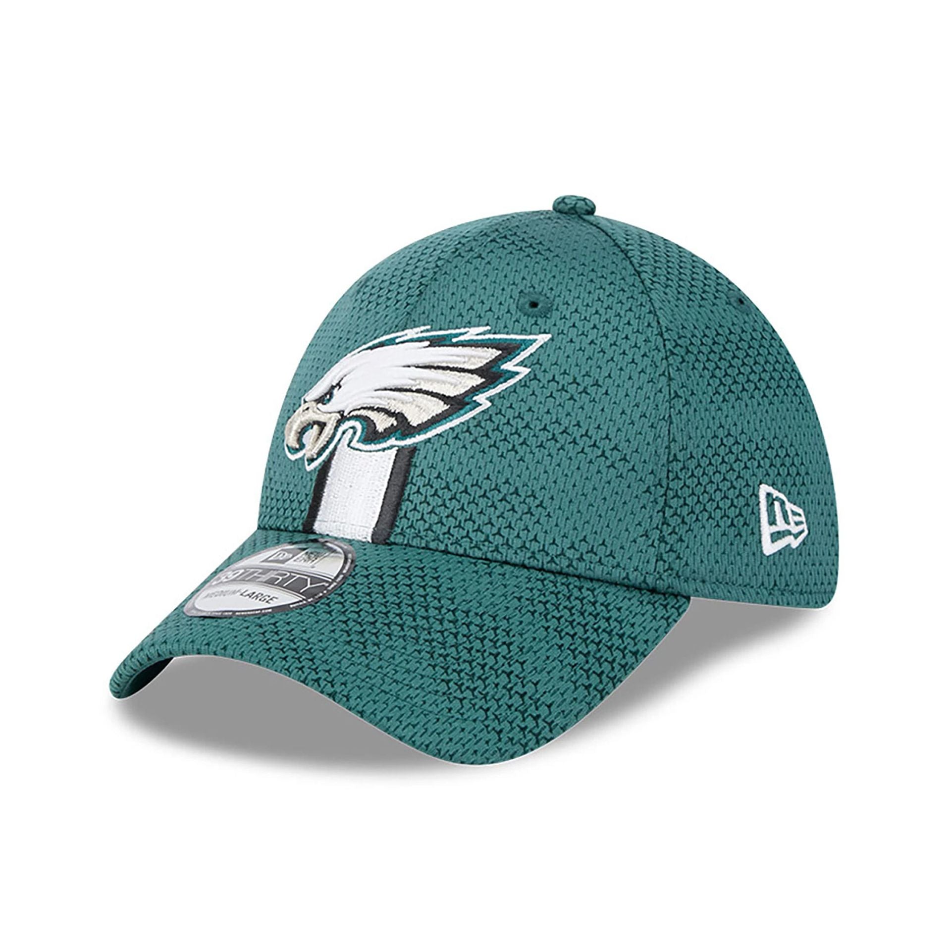 This is a Philadelphia Eagles NFL Sideline 2024 Dark Green 39THIRTY Stretch Fit Cap 3