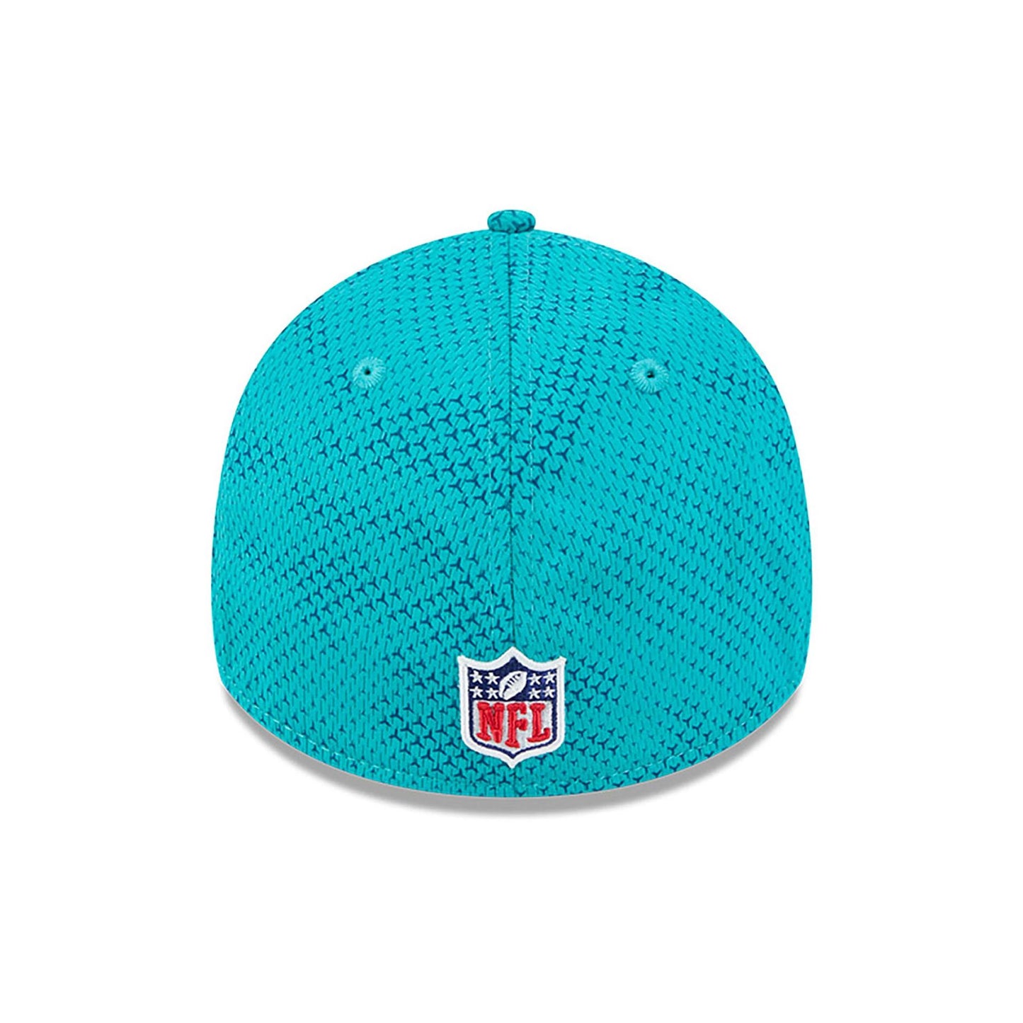 This is a Miami Dolphins NFL Sideline 2024 Turquoise 39THIRTY Stretch Fit Cap 5