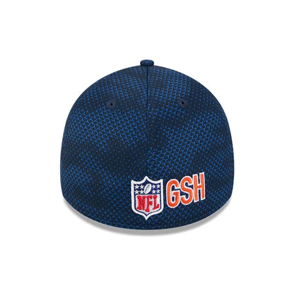 This is a Chicago Bears NFL Sideline 2024 Navy 39THIRTY Stretch Fit Adjustable Cap 2