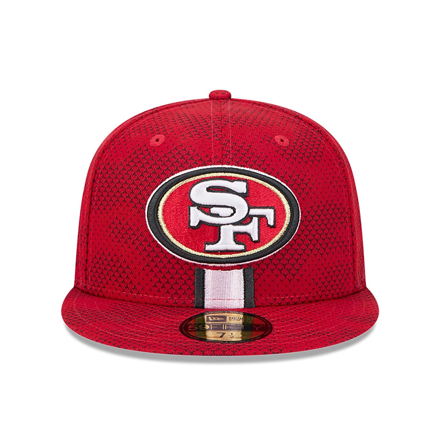 This is a San Francisco 49Ers NFL Sideline 2024 Red 59FIFTY Fitted Cap 2