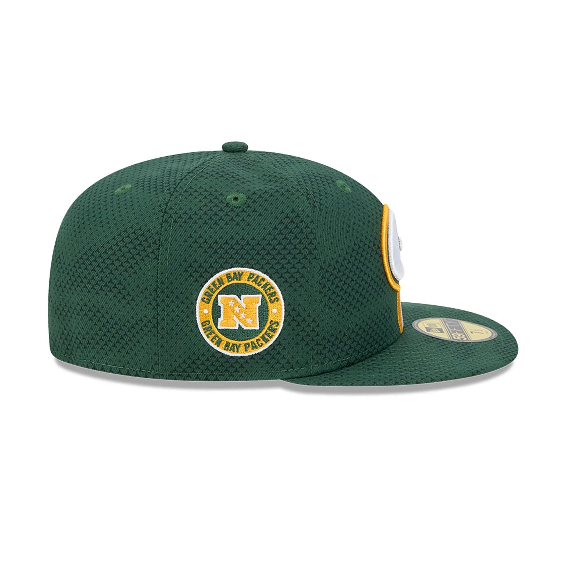 This is a Green Bay Packers NFL Sideline 2024 Dark Green 59FIFTY Fitted Cap 6