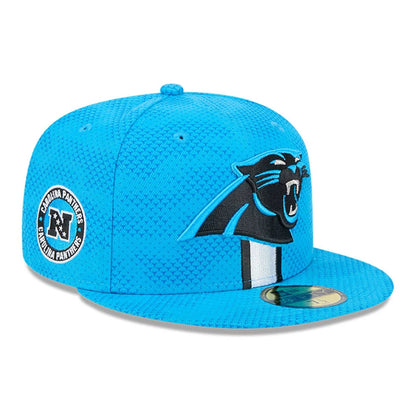 This is a Carolina Panthers NFL Sideline 2024 Blue 59FIFTY Fitted Cap 1