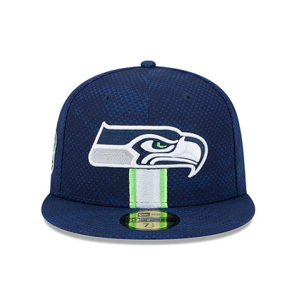 This is a Seattle Seahawks NFL Sideline 2024 Dark Blue 59FIFTY Fitted Cap 2