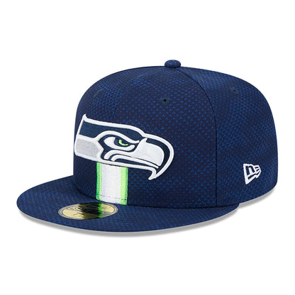 This is a Seattle Seahawks NFL Sideline 2024 Dark Blue 59FIFTY Fitted Cap 3