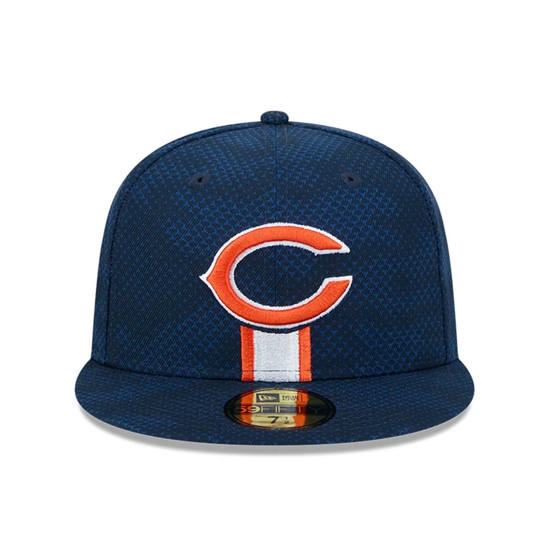 This is a Chicago Bears NFL Sideline 2024 Navy 59FIFTY Fitted Cap 3