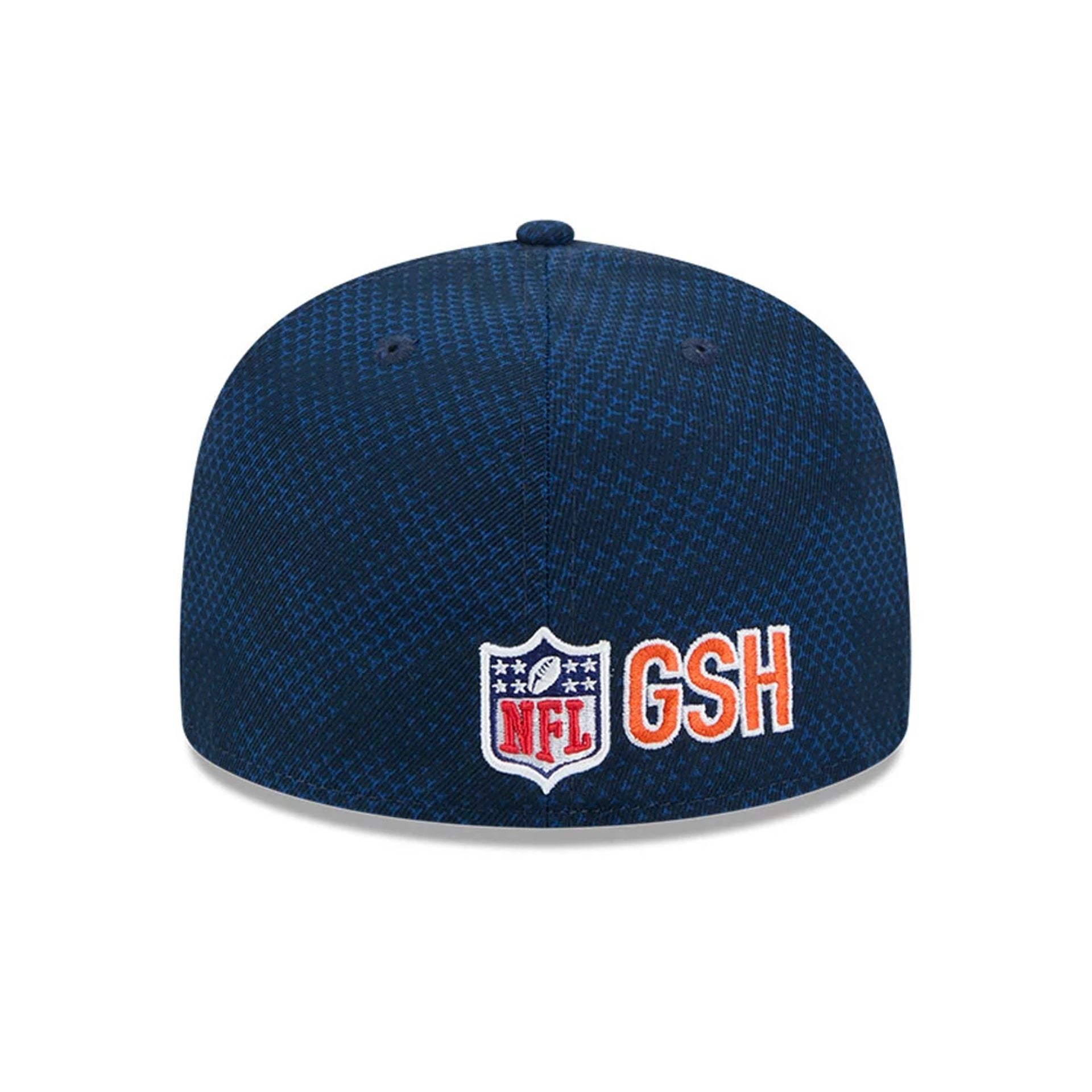 This is a Chicago Bears NFL Sideline 2024 Navy 59FIFTY Fitted Cap 2