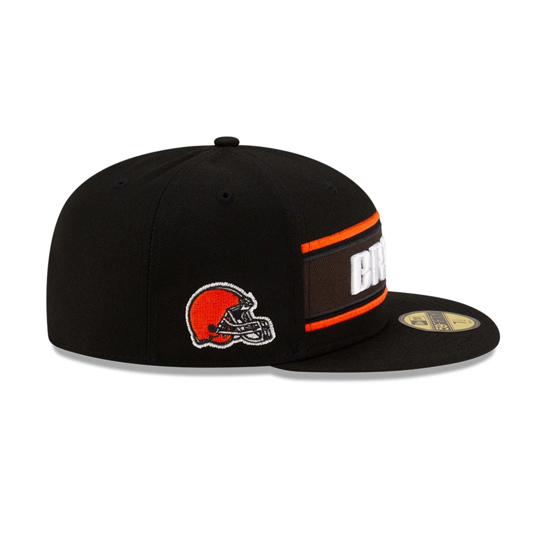 This is a Cleveland Browns NFL Sideline 2024 Black 59FIFTY Fitted Cap 6