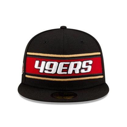 This is a San Francisco 49Ers NFL Sideline 2024 Black 59FIFTY Fitted Cap 3