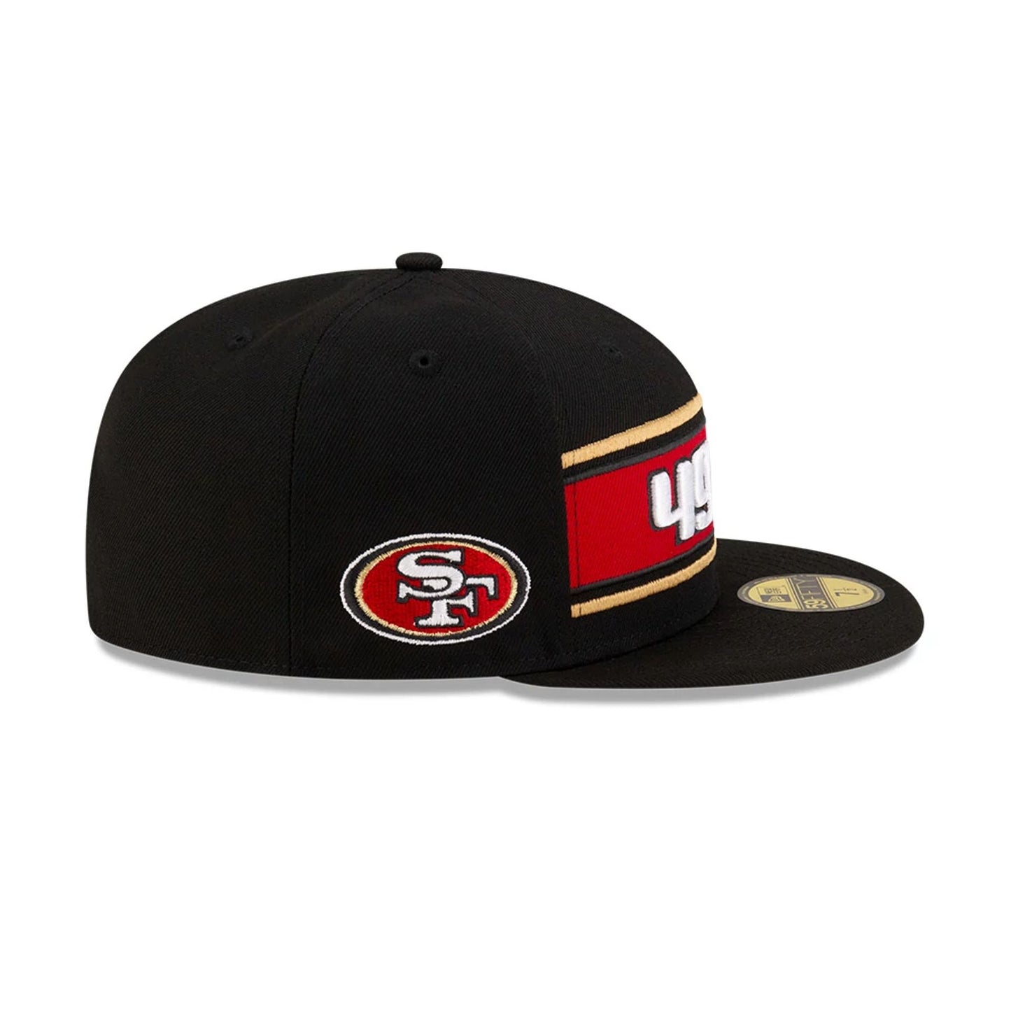 This is a San Francisco 49Ers NFL Sideline 2024 Black 59FIFTY Fitted Cap 6