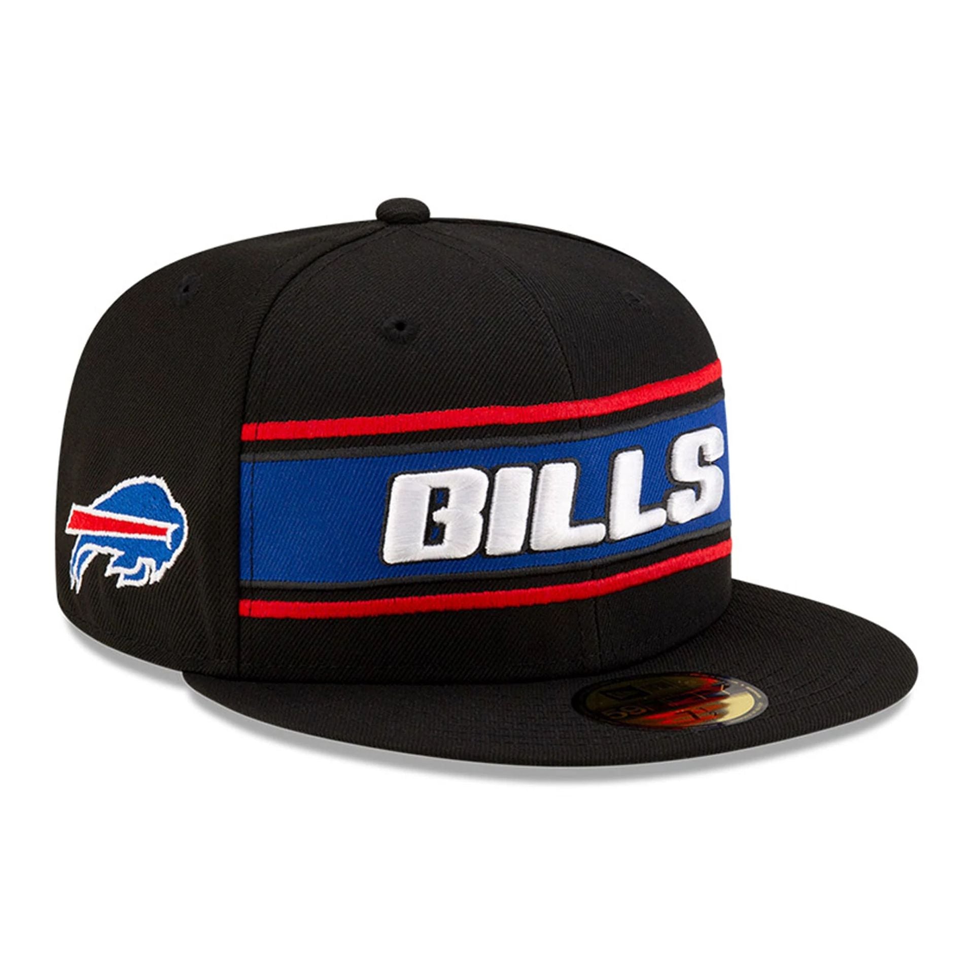 This is a Buffalo Bills NFL Sideline 2024 Blue 59FIFTY Fitted Cap 1