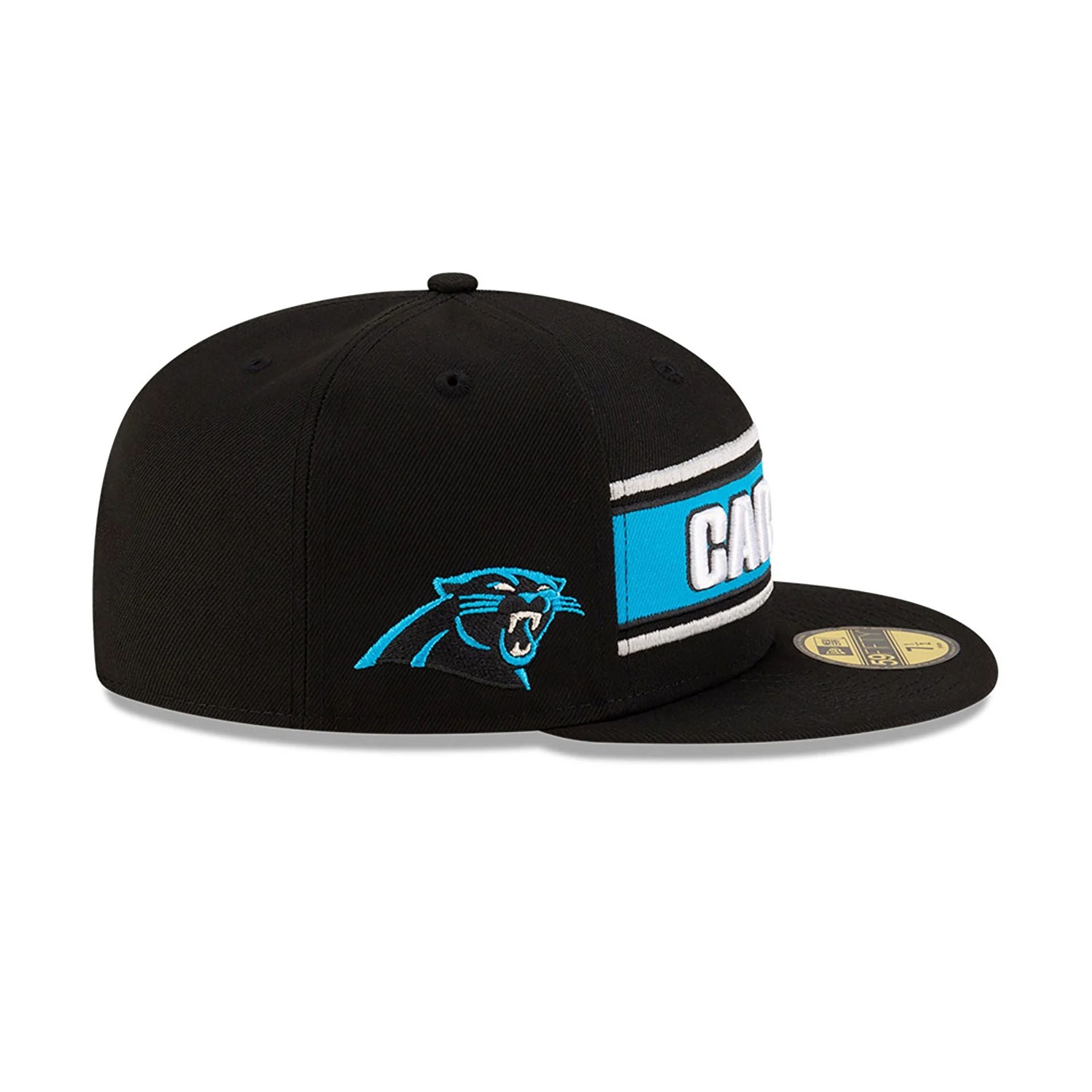 This is a Carolina Panthers NFL Sideline 2024 Black 59FIFTY Fitted Cap 6