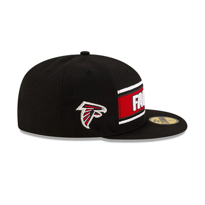 This is a Atlanta Falcons NFL Sideline 2024 Black 59FIFTY Fitted Cap 6