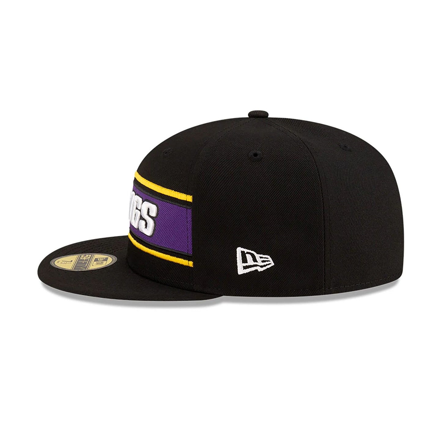 This is a Minnesota Vikings NFL Sideline 2024 Black 59FIFTY Fitted Cap 7