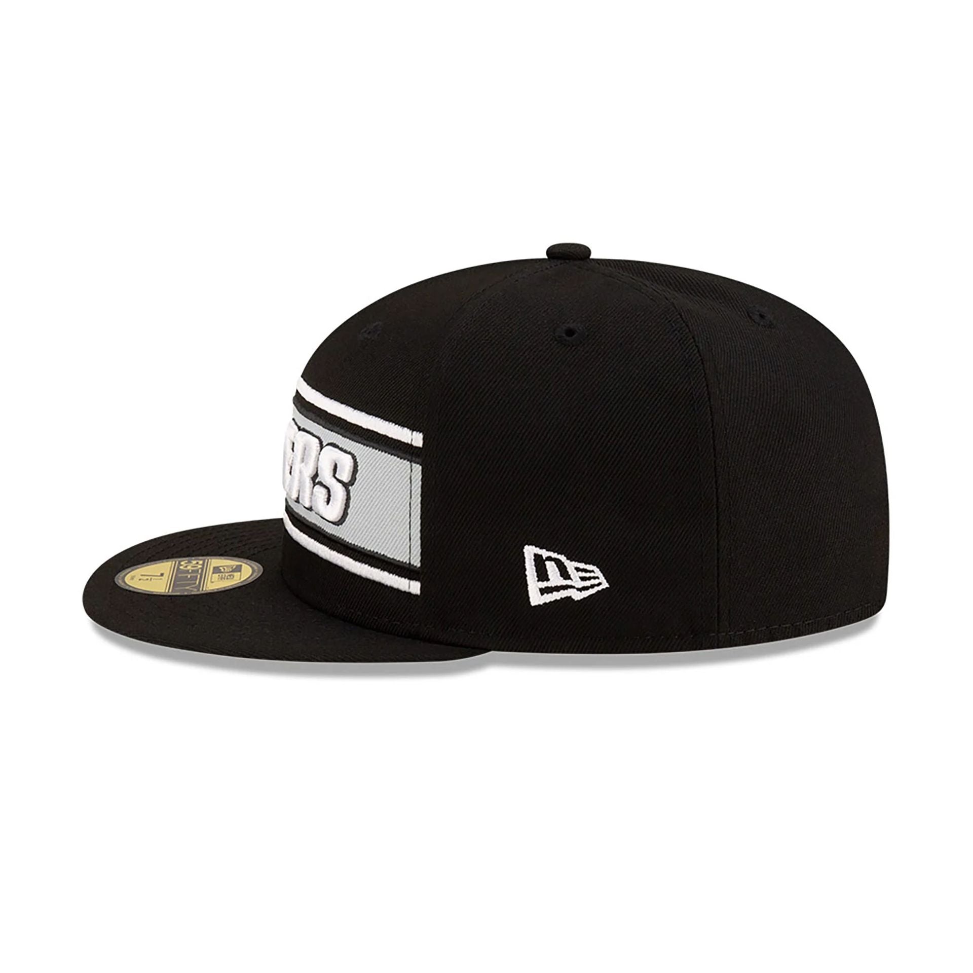 This is a Las Vegas Raiders NFL Sideline 2024 Black 59FIFTY Fitted Cap 7