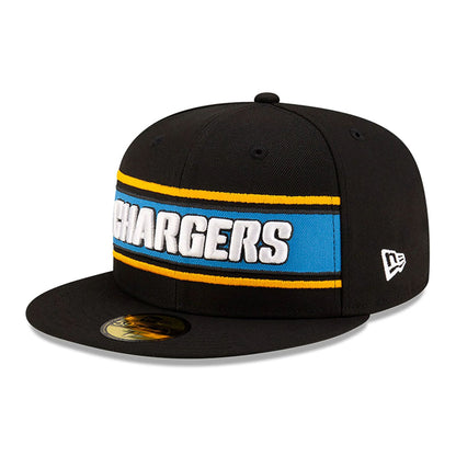 This is a LA Chargers NFL Sideline 2024 Black 59FIFTY Fitted Cap 4