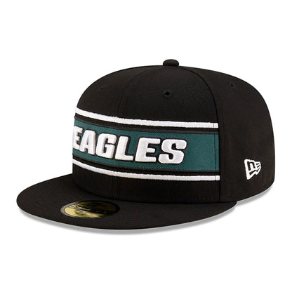 This is a Philadelphia Eagles NFL Sideline 2024 Black 59FIFTY Fitted Cap 4