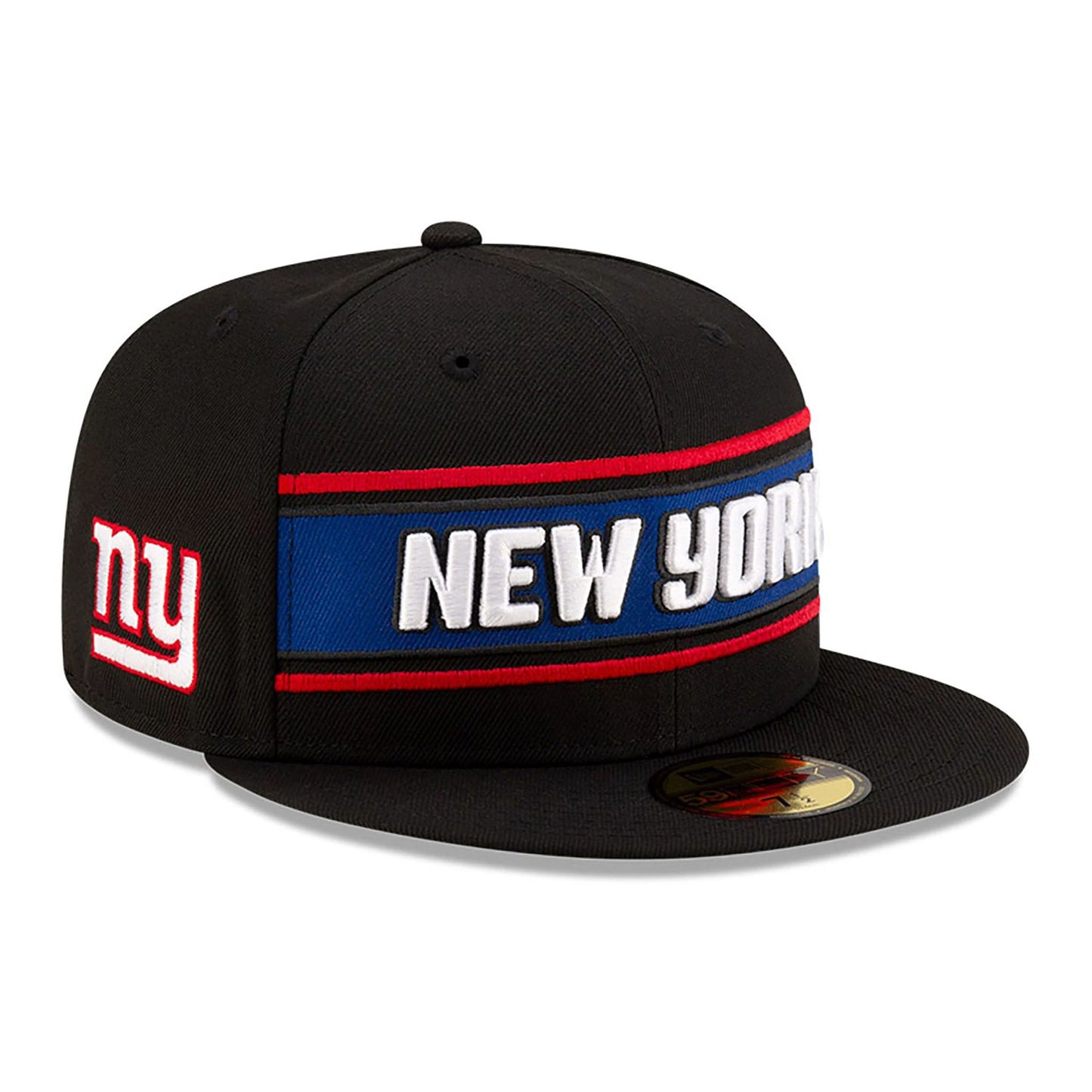 This is a New York Giants NFL Sideline 2024 Black 59FIFTY Fitted Cap 1