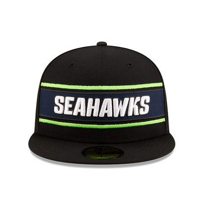 This is a Seattle Seahawks NFL Sideline 2024 Black 59FIFTY Fitted Cap 3