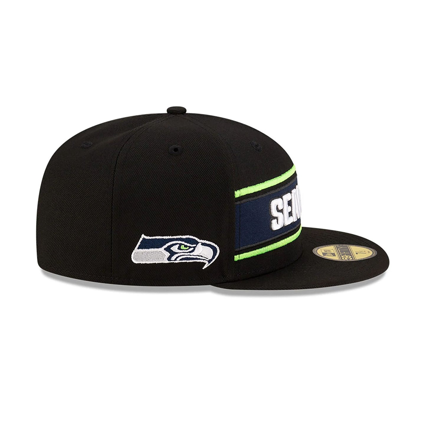 This is a Seattle Seahawks NFL Sideline 2024 Black 59FIFTY Fitted Cap 6