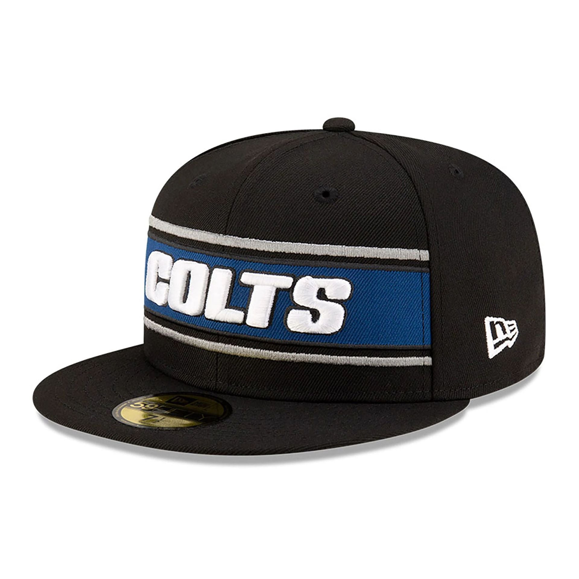 This is a Indianapolis Colts NFL Sideline 2024 Black 59FIFTY Fitted Cap 1