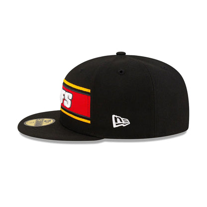 This is a Kansas City Chiefs NFL Sideline 2024 Black 59FIFTY Fitted Cap 7