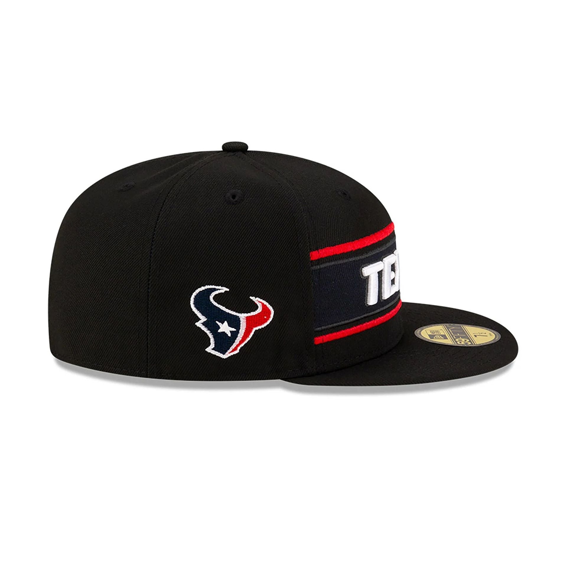 This is a Houston Texans NFL Sideline 2024 Black 59FIFTY Fitted Cap 6