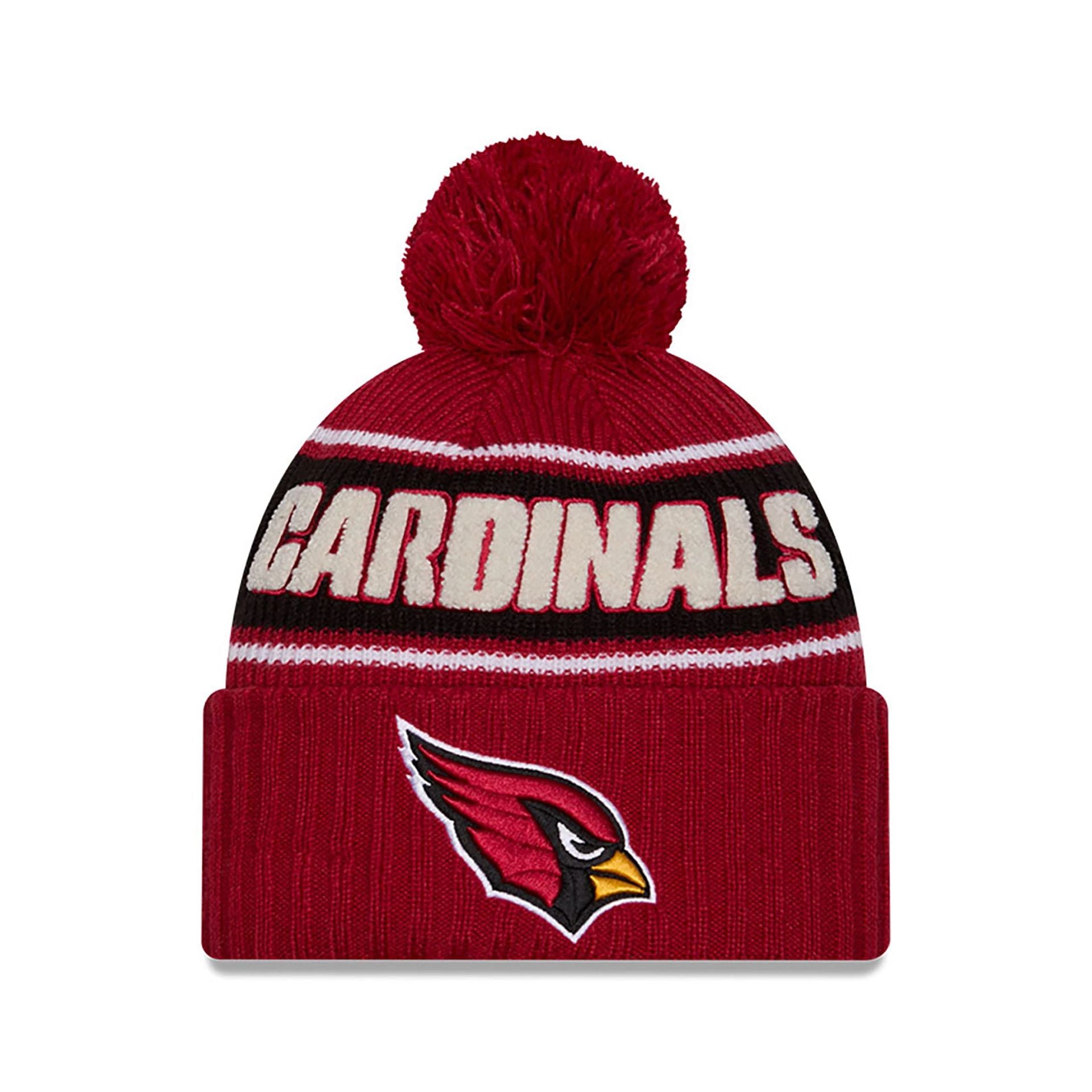 Arizona Cardinals NFL Sideline 2024 Dark Red Sport Knit Beanie Hat New Era Cap UK