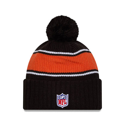 This is a Cincinnati Bengals NFL Sideline 2024 Black Sport Knit Beanie Hat 2