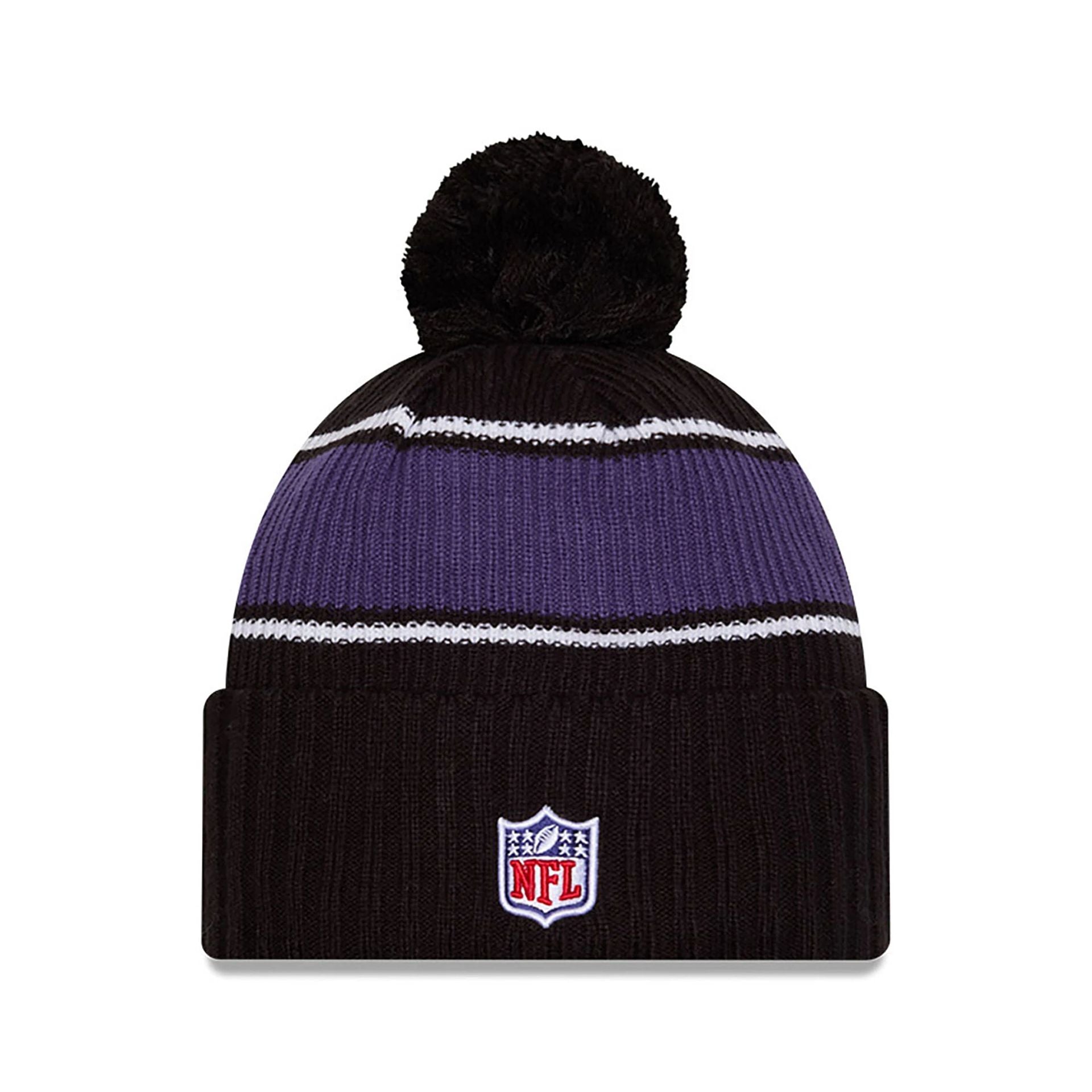 Baltimore Ravens NFL Sideline 2024 Black Sport Knit Beanie Hat New