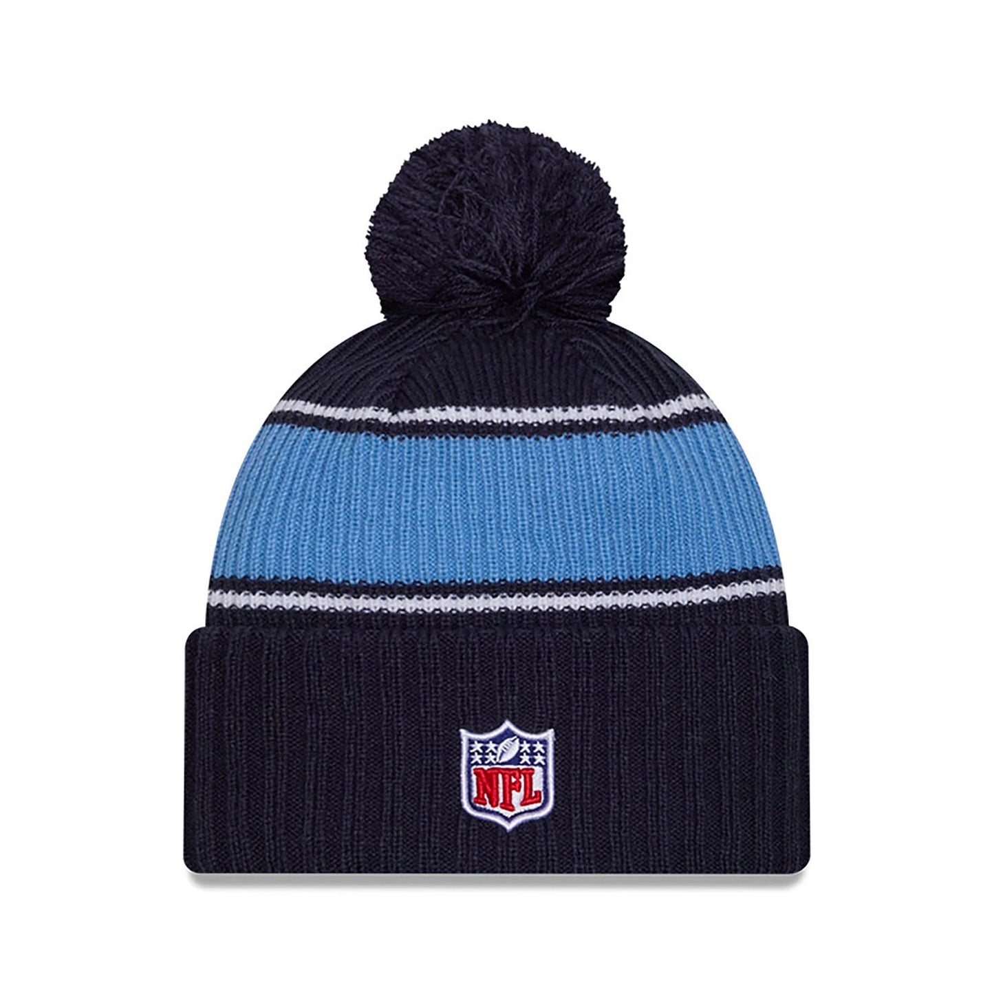 This is a Tennessee Titans NFL Sideline 2024 Dark Blue Sport Knit Beanie Hat 2