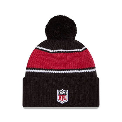 This is a Arizona Cardinals NFL Sideline 2024 Black Sport Knit Beanie Hat 2