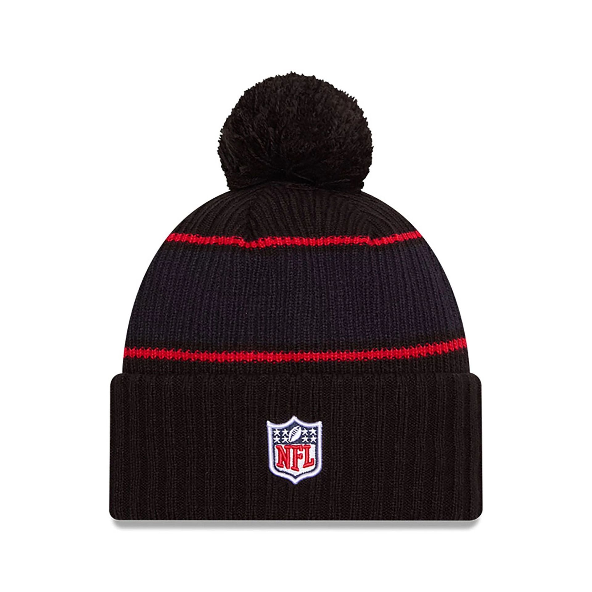 This is a Houston Texans NFL Sideline 2024 Black Sport Knit Beanie Hat 2