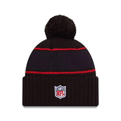 This is a Houston Texans NFL Sideline 2024 Black Sport Knit Beanie Hat 2