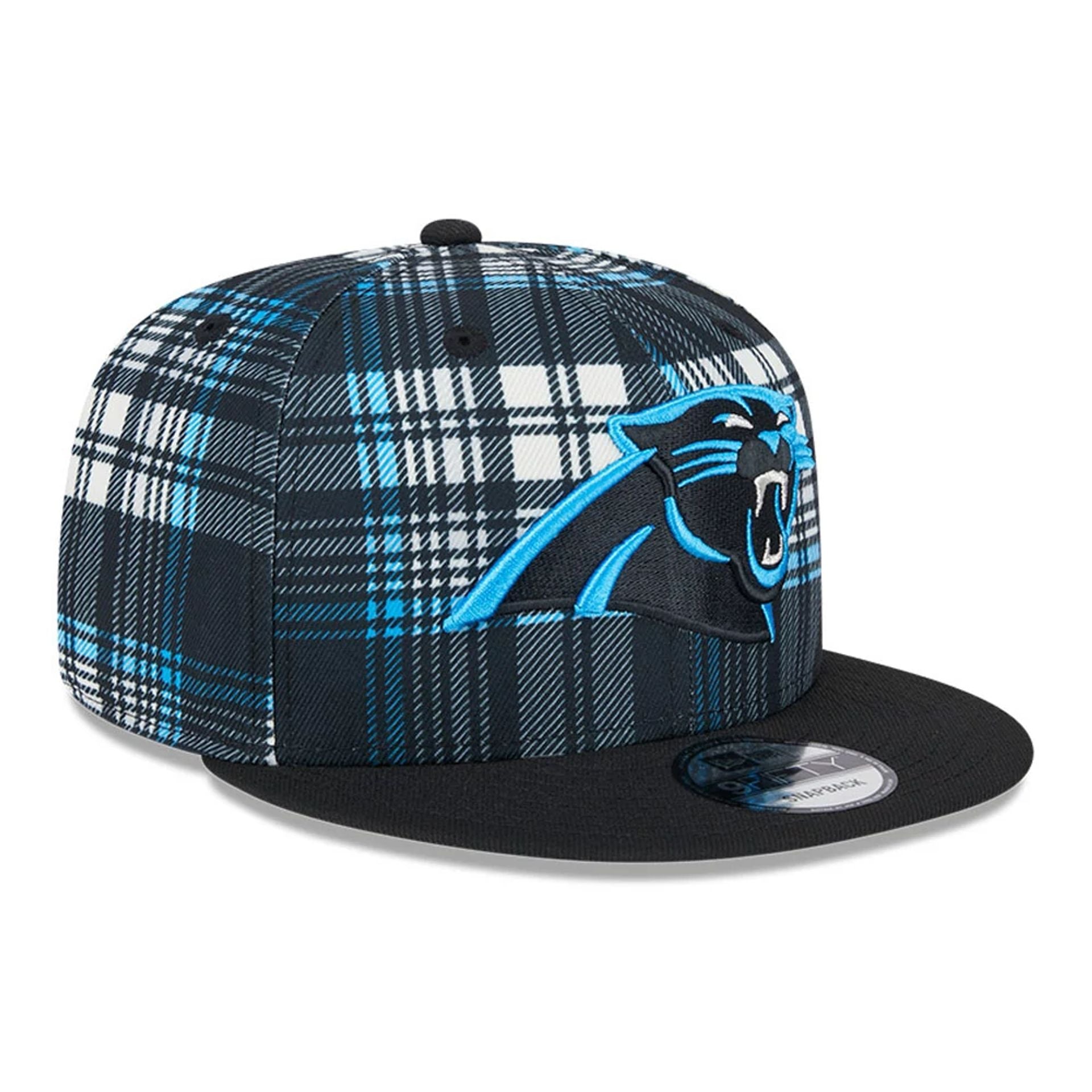 This is a Carolina Panthers NFL Sideline 2024 Blue 9FIFTY Snapback Adjustable Cap 1