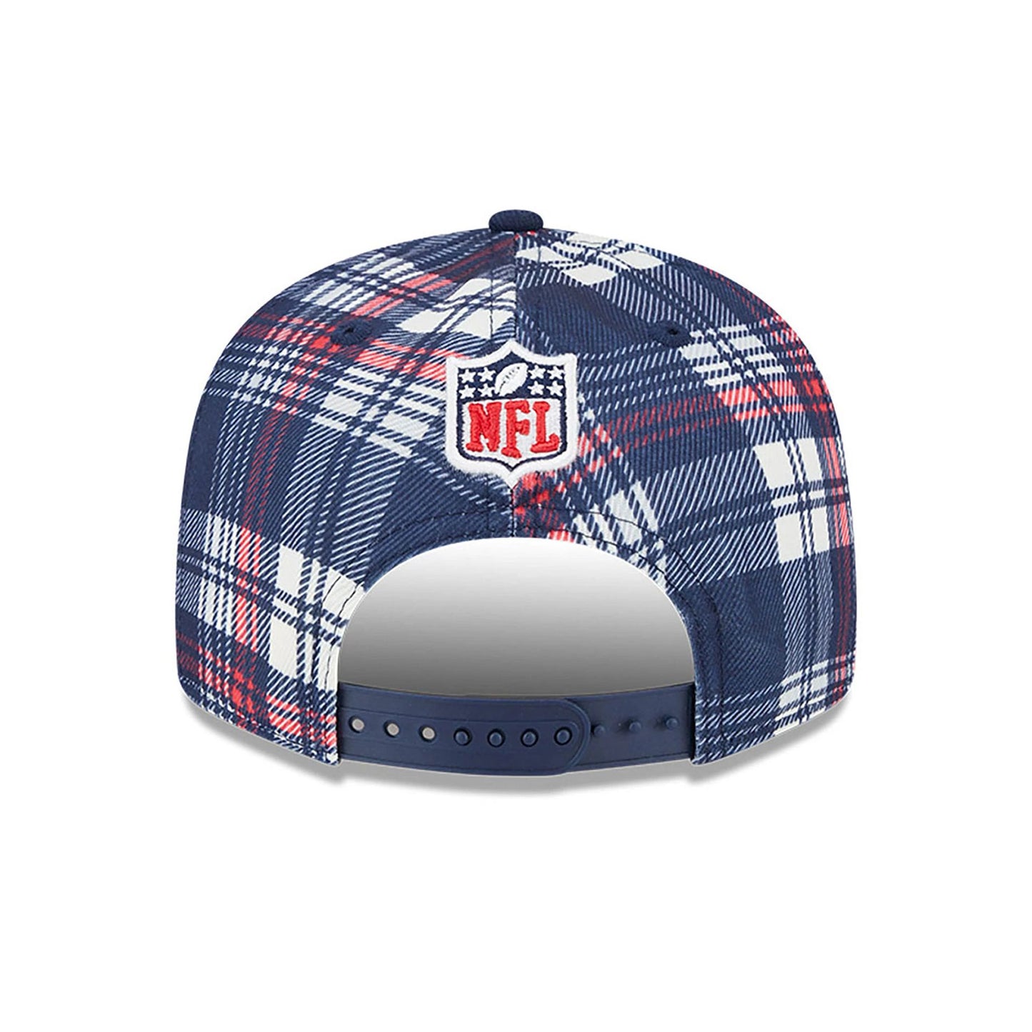 This is a New England Patriots NFL Sideline 2024 Dark Blue 9FIFTY Snapback Cap 5