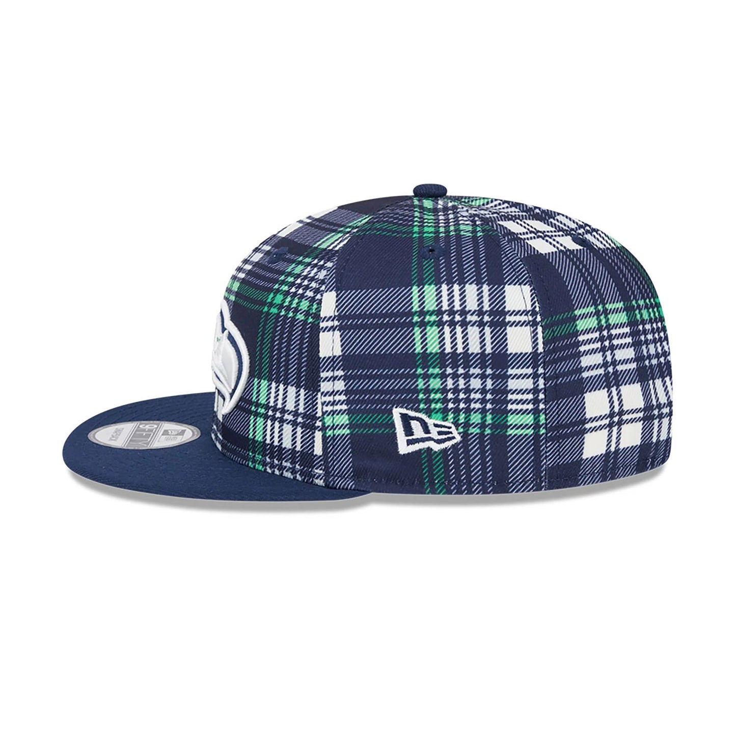 This is a Seattle Seahawks NFL Sideline 2024 Dark Blue 9FIFTY Snapback Cap 6