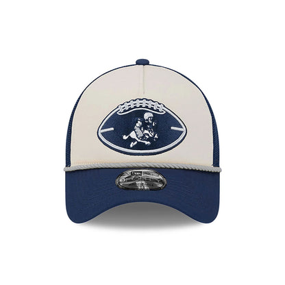 This is a Dallas Cowboys NFL Sideline 2024 Historic Dark Blue 9FORTY A-Frame Adjustable Cap 2