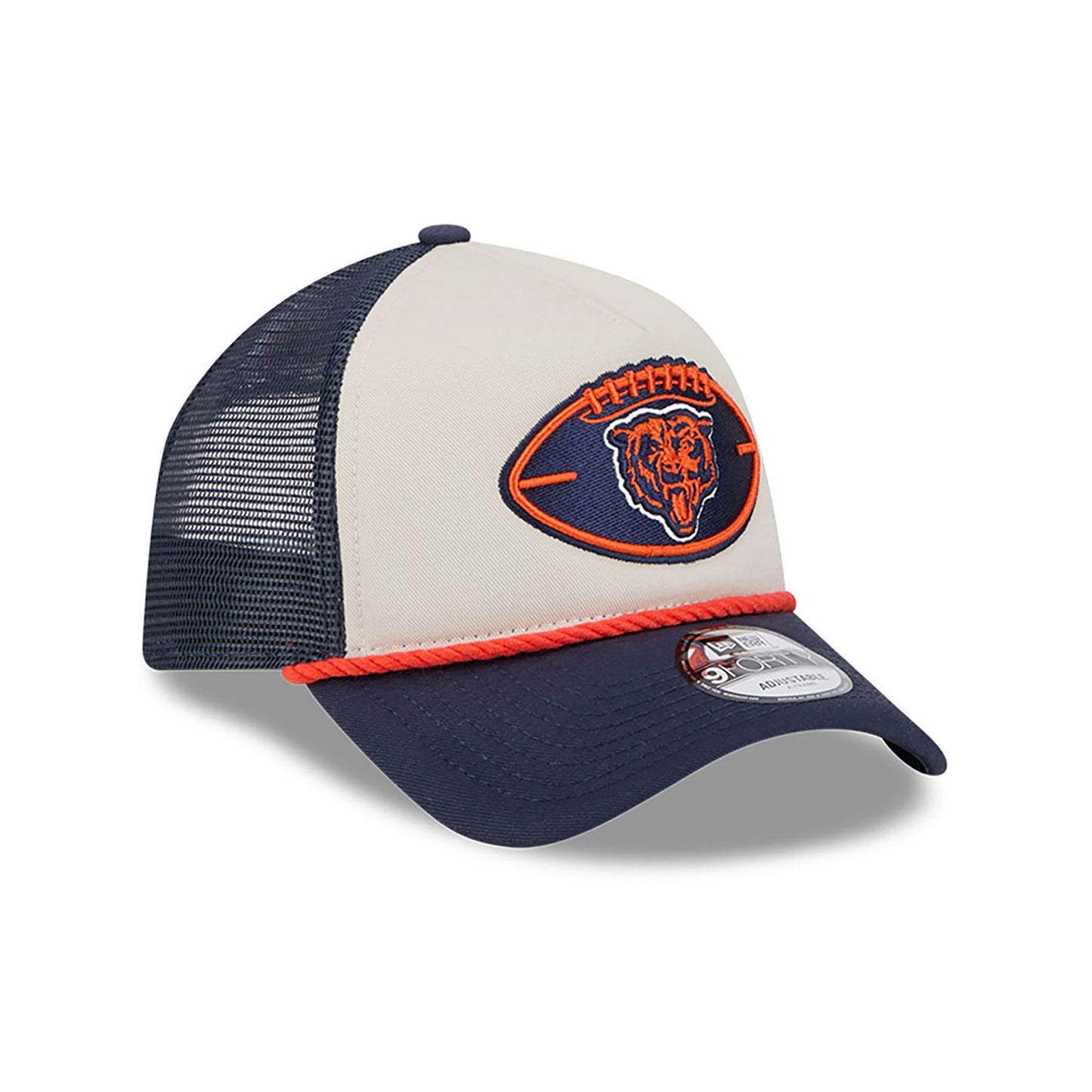 This is a Chicago Bears NFL Sideline 2024 Historic Dark Blue 9FORTY A-Frame Adjustable Cap 3