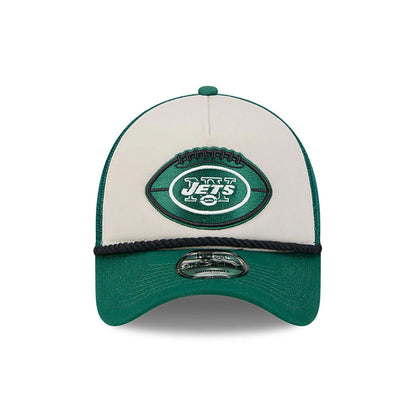 This is a New York Jets NFL Sideline Historic Green 9FORTY A-Frame Adjustable Cap 2