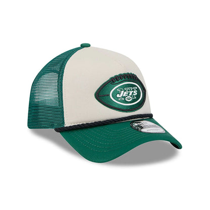 This is a New York Jets NFL Sideline Historic Green 9FORTY A-Frame Adjustable Cap 3