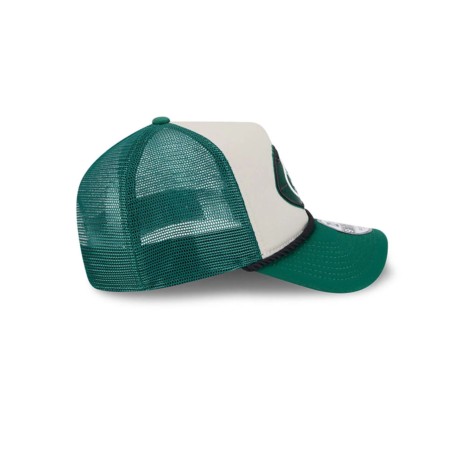 This is a New York Jets NFL Sideline Historic Green 9FORTY A-Frame Adjustable Cap 6